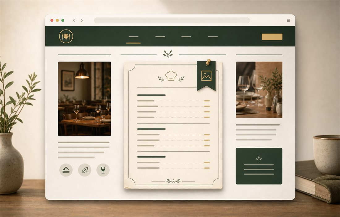 Beispielhafte Website mit fest eingebundener einzelner Karte